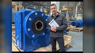ESA series helical worm geared motor